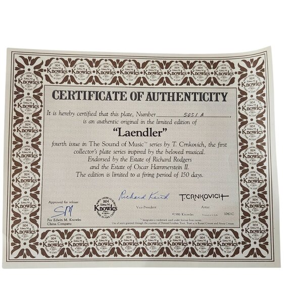 Vintage The Sound of Music Laendler Collector’s Plate 1987 Edwin M Knowles - Picture 4 of 7